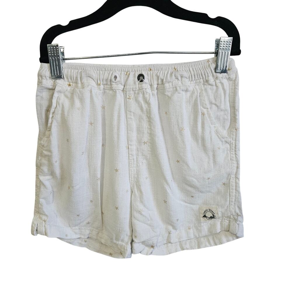 Cotton On Kids Size 6 Pull On Shorts White Star Print Linen Blend Coastal Summer